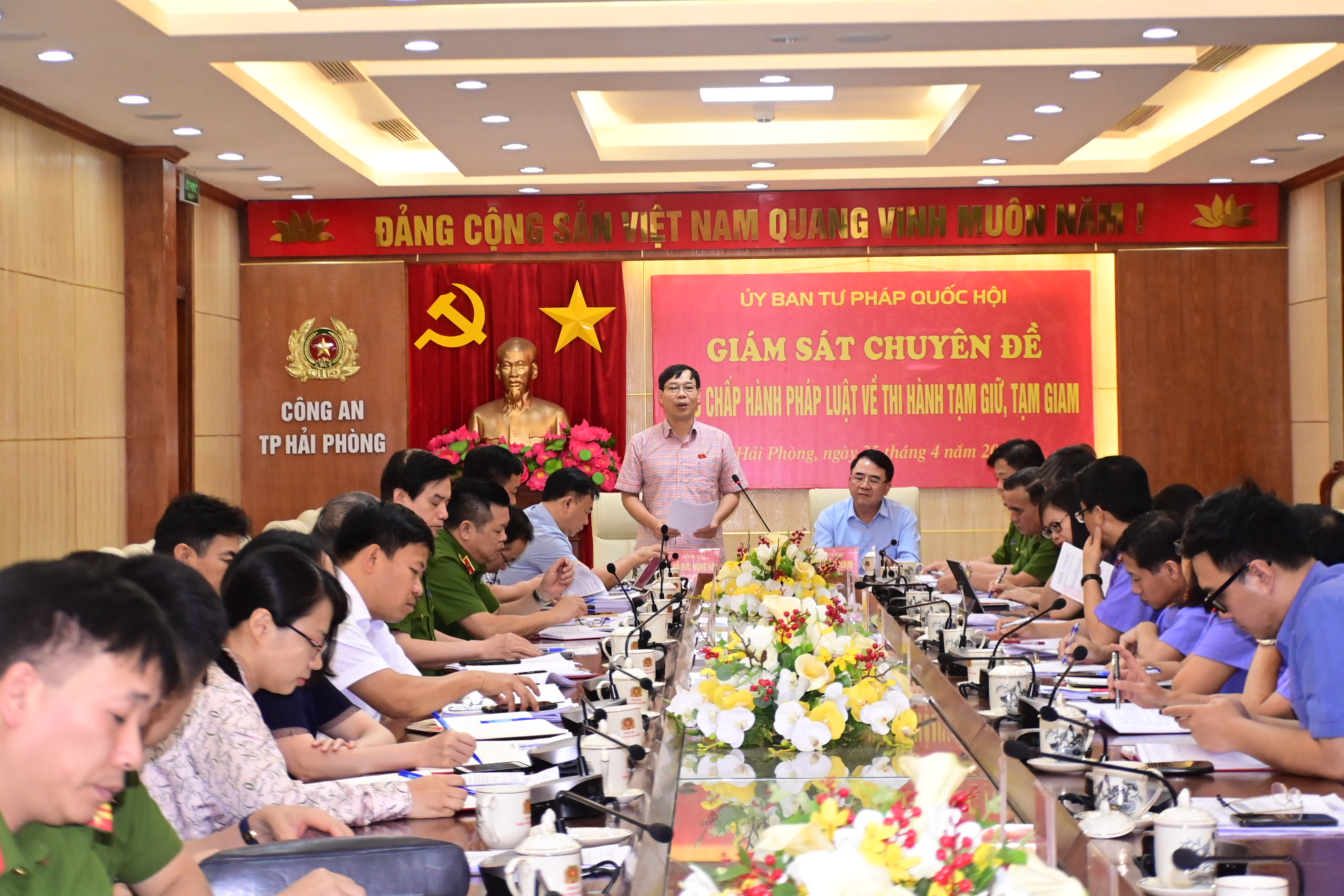 Uỷ ban Tư pháp của Quốc hội giám sát chuyên đề “Việc chấp hành pháp luật về thi hành tạm giữ, tạm giam” tại Hải Phòng